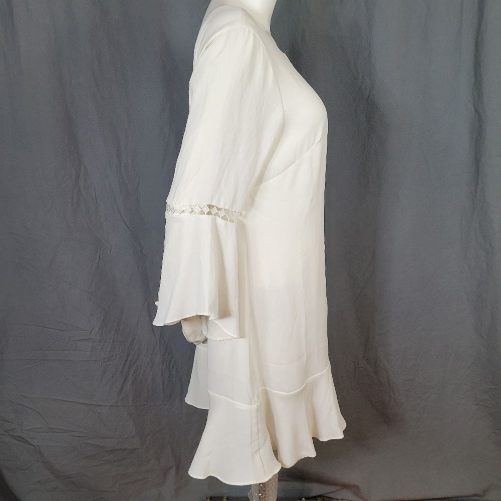 White House Black Market Lined Ivory Colored Dress Size 12 - Picture 4 of 8
